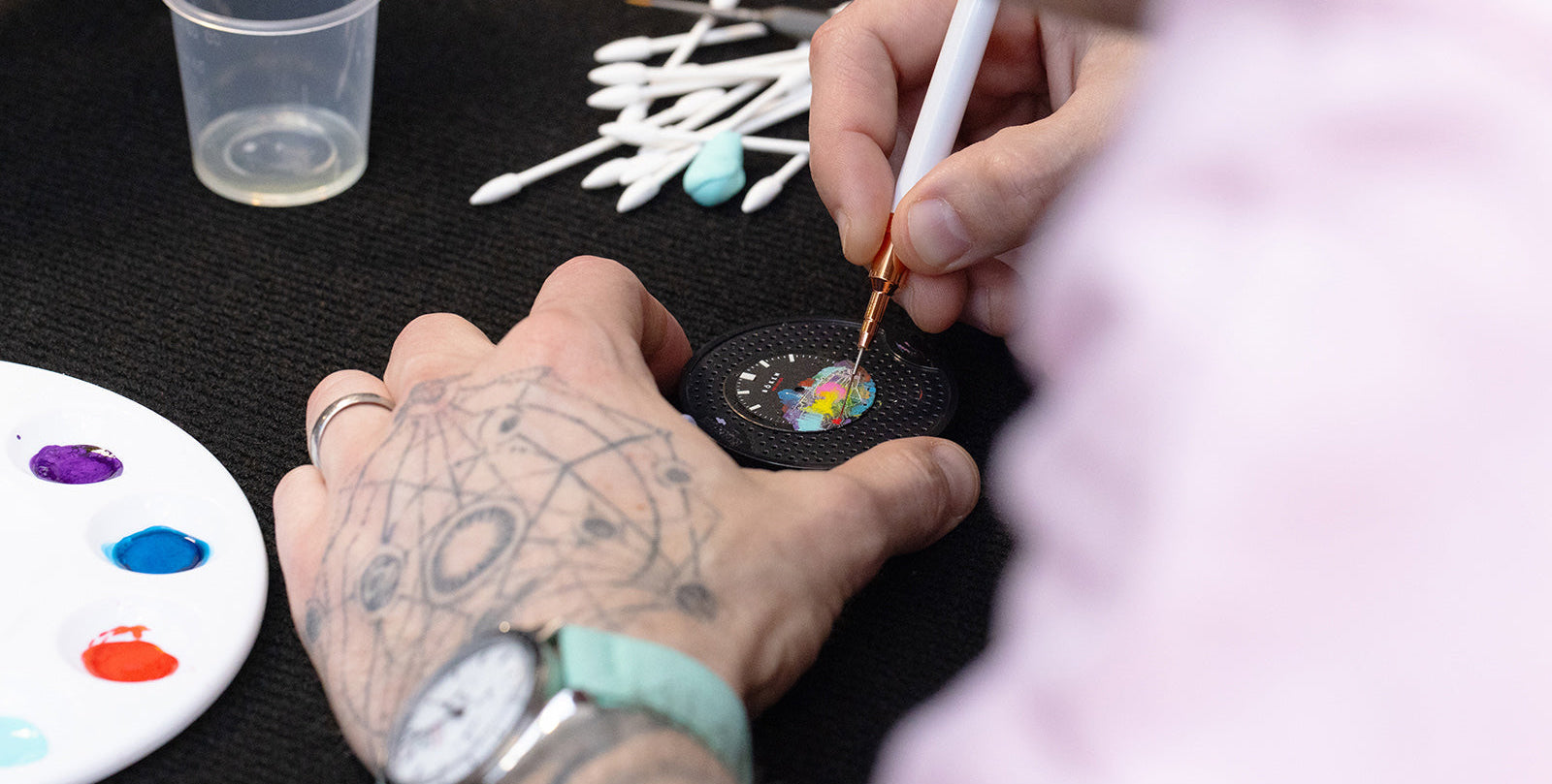 Boken breacher built British hand painted watch dial British watchmakers day 2025  watch hand painted by chris Alexander the dial artist custom painted bespoke commission watch dial